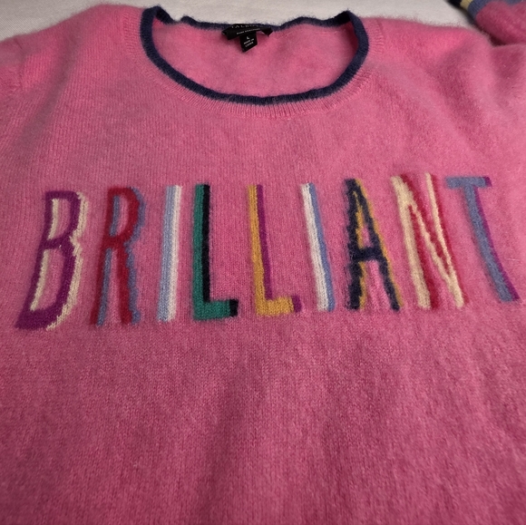 Talbots M Pure Cashmere "Brilliant" Sweater Pink Soft Luxury AT-2514 - Picture 4 of 6